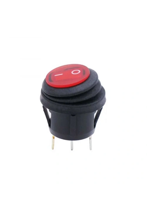 KCD1-2 Su Geçirmez Işıklı ON-OFF Anahtar 3 Pin