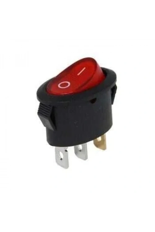 KCD1-3 Oval Işıklı On/Off Anahtar 3 Pin