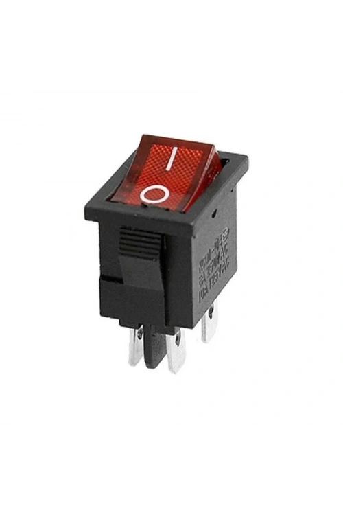 KCD1 Kırmızı Işıklı On/Off Anahtar 4 Pin