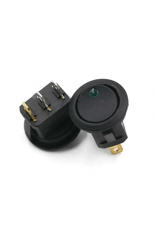 KCD1 Yeşil Nokta Işıklı On-Off Anahtar 12V