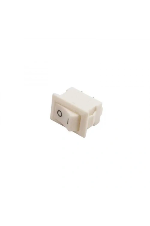 KCD11 Mini Beyaz On-Off Anahtar - Kısa Pinli