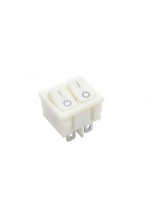 KCD2-502 İkili ON-OFF Switch 6 Pin - Beyaz