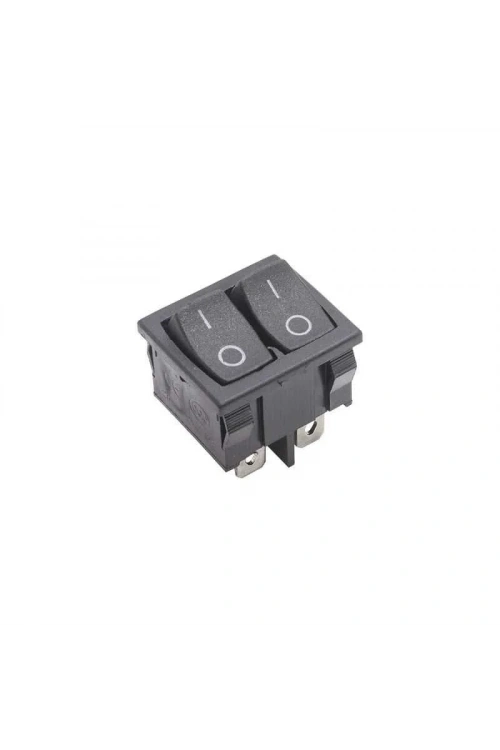 KCD2-502 İkili ON-OFF Switch 6 Pin - Siyah