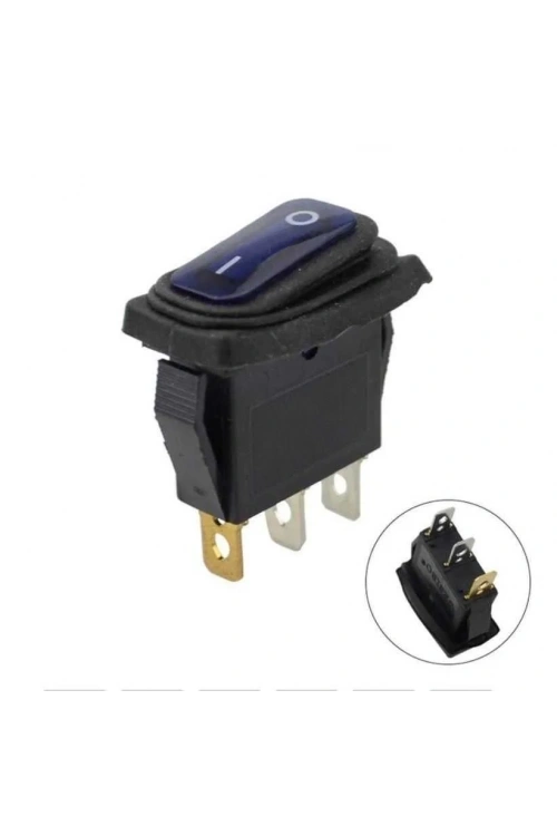 KCD3 15A Su Geçirmez Mavi Işıklı ON-OFF Anahtar