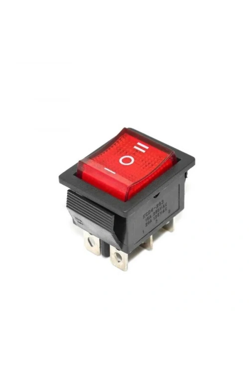 KCD4 ON-OFF-ON Üç Konumlu Işıklı Anahtar 6 Pin