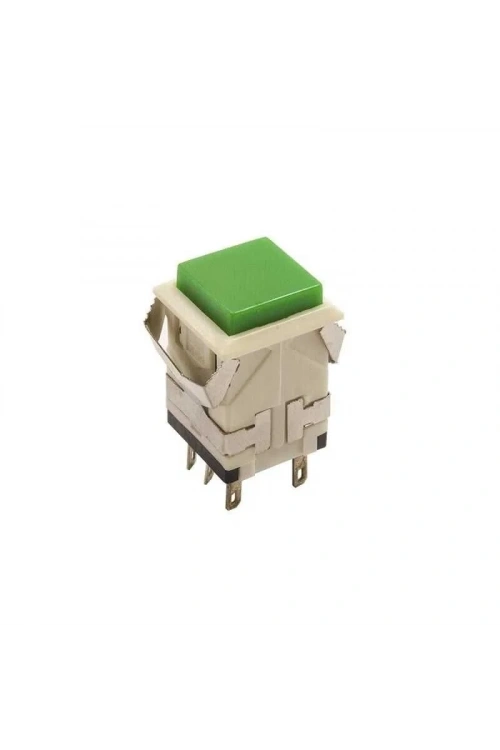 KD2-23 19mm Işıksız Anahtarlı Push Buton - Yeşil