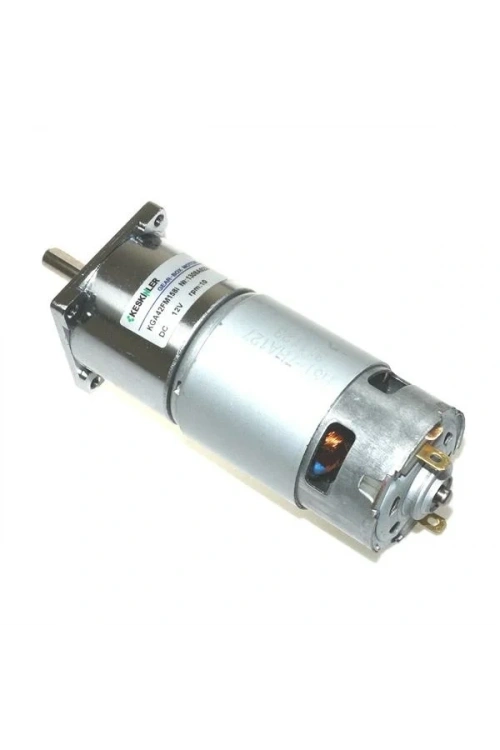 KGA42 12V 10Rpm 42mm Redüktörlü Flanşlı Uzun Dc Motor