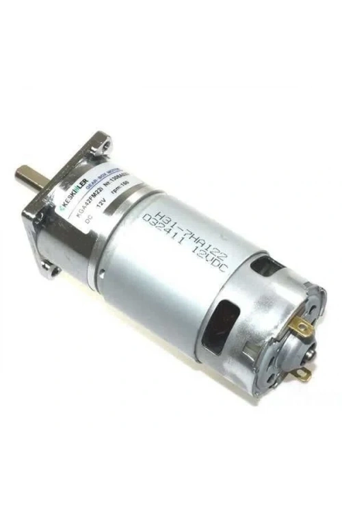 KGA42 12V 150Rpm 42mm Redüktörlü Flanşlı Uzun Dc Motor