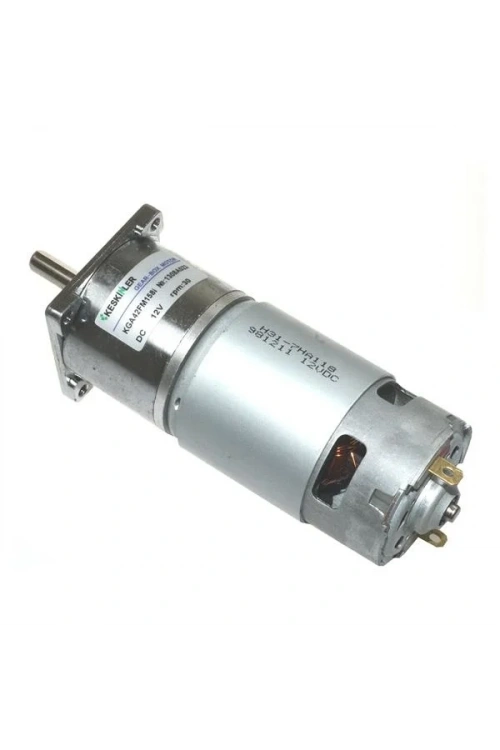 KGA42 12V 30Rpm 42mm Redüktörlü Flanşlı Uzun Dc Motor