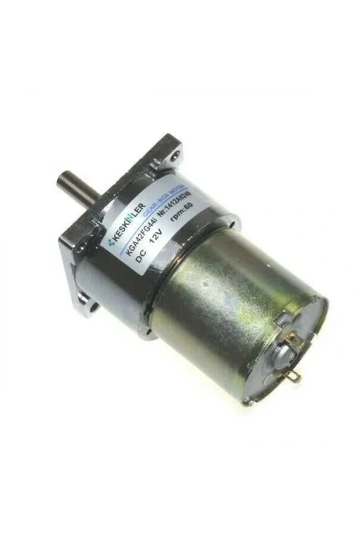 KGA42 12V 60Rpm 42mm Redüktörlü Flanşlı Kısa Dc Motor