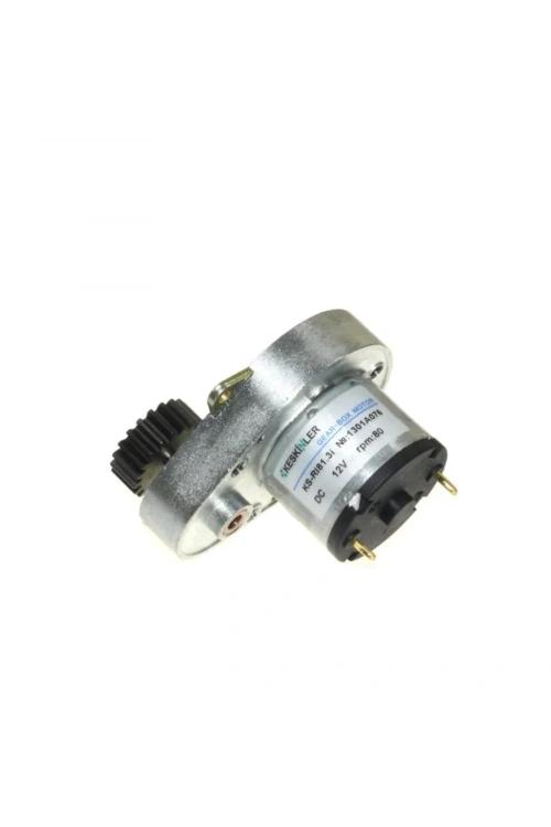 KSR 12V 80Rpm Redüktörlü ( Küçük Dişli Bağlı) DC Motor