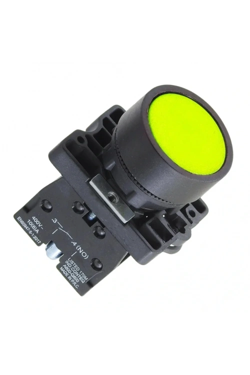LAY5-EA51 22mm Buton Normalde Açık Kontak Sarı