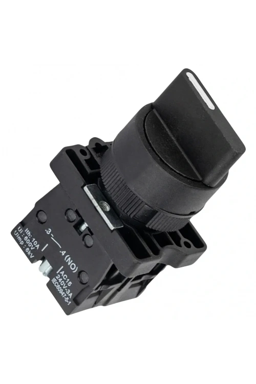 LAY5-ED53 22mm Kısa Mandal Switch 1-0-2 Yaylı (2NO)