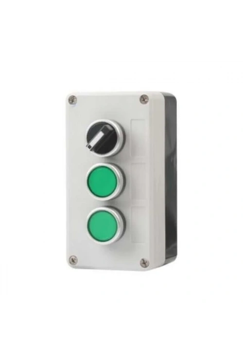 Mandal Switch ve İkili Yeşil Push Buton Kutusu