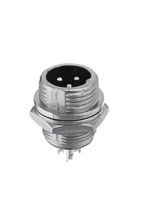 Mike Konnektör 3-Pin 12mm - Erkek