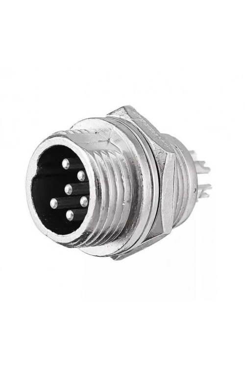 Mike Konnektör 6-Pin 12mm - Erkek