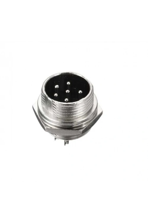 Mike Konnektör 6-Pin 16mm - Erkek