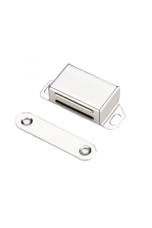Mıknatıslı Metal Mobilya Kapak Kilidi 36x24x14mm - Krom