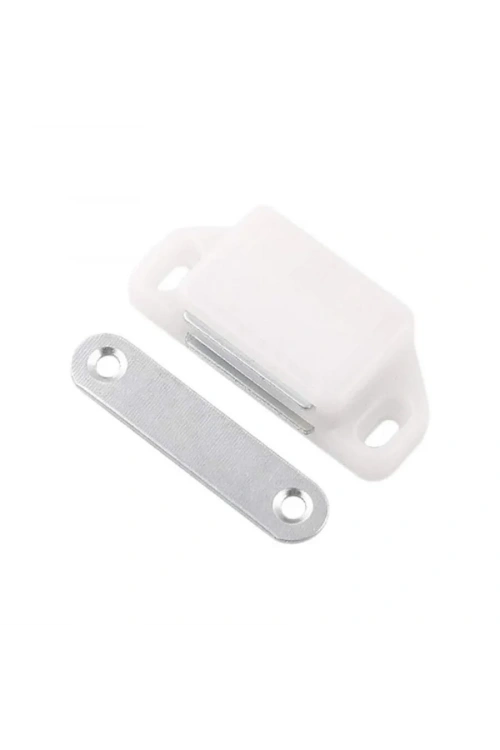 Mıknatıslı Plastik Mobilya Kapak Kilidi 36x25x15mm - Beyaz