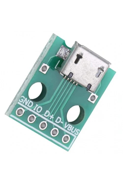 Mikro Usb Dip Dönüştürücü - Dişi - Çevirici 2.54mm