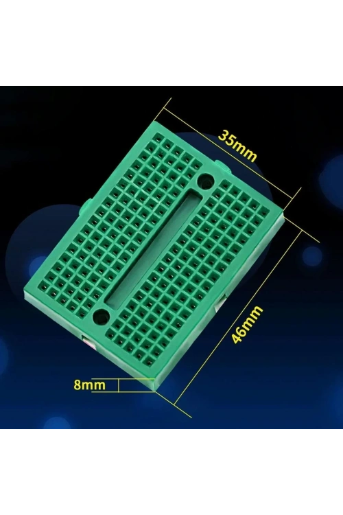 Mini Breadboard Yeşil Yapışkanlı 170 Pin 1 Adet