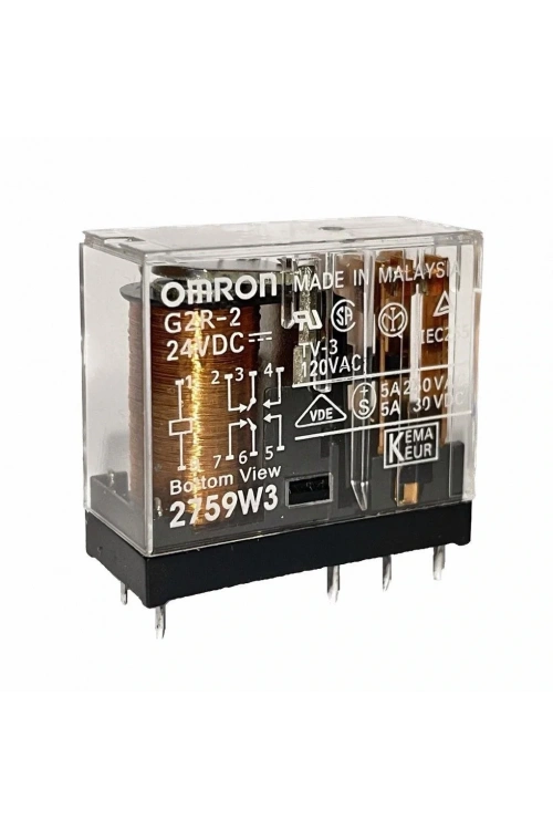 Omron G2R-2 24VDC 5A Çift Kontak 8 Pin Power Relay Güç Rölesi