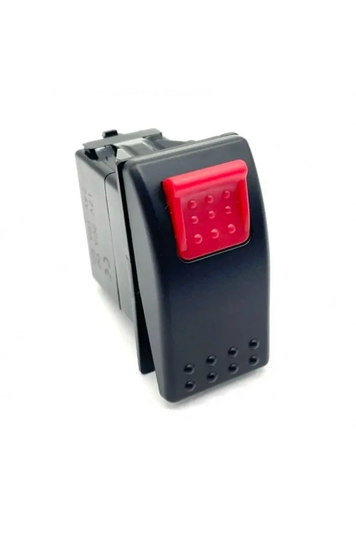 ON-OFF Anahtar Kırmızı 5-Pin 12V-24V - Emniyet Kilitli
