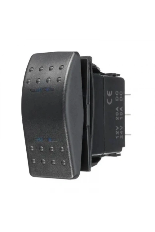 ON-OFF Mavi Işıklı Anahtar 5-Pin 12V-24V