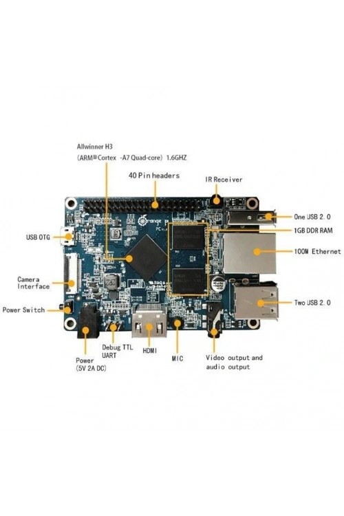 Orange Pi One 1gb H3 Cortex