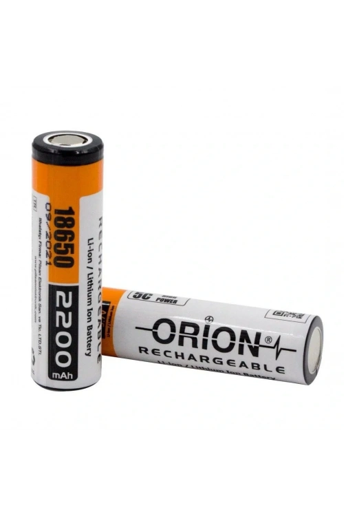 Orion 18650 3.7V 2200mAh Şarj Edilebilir Li-ion Pil