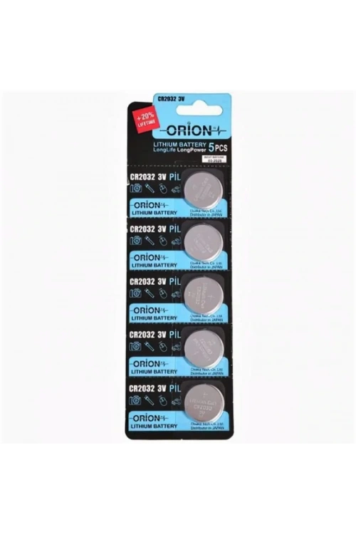Orion CR2032 3V Lityum Düğme Pil 5li Kart Paket