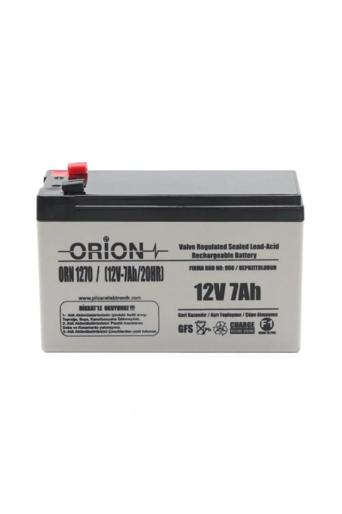 Orion ORN1270 12V 7.0Ah Bakımsız Kuru Akü