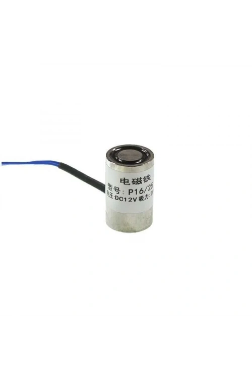 P16/25 12V Elektromıknatıs - 2kg Elektro Manyetik Tutucu