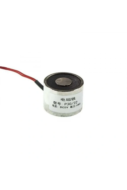 P30/22 5V Elektromıknatıs - 10kg Elektro Manyetik Tutucu