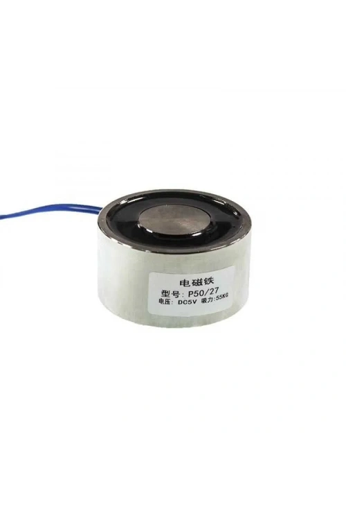 P50/27 5V Elektromıknatıs - 50kg Elektro Manyetik Tutucu