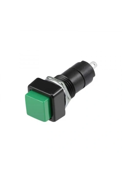 PBS-306A 12mm Anahtarlı Push Buton - Yeşil