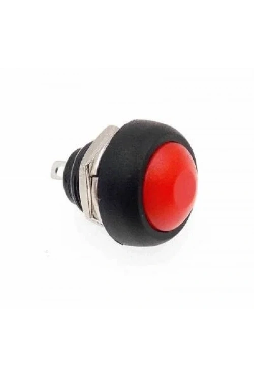 PBS-33B 12mm Push Buton - Kırmızı