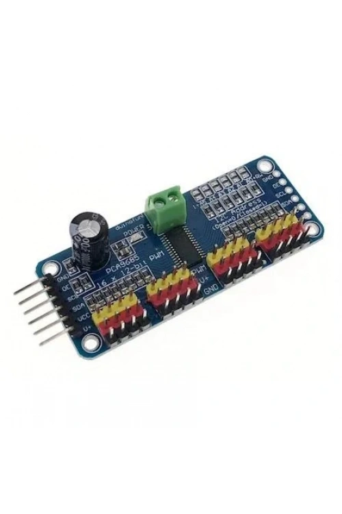 PCA9685 16 Kanal 12 Bit PWM - Servo Motor Sürücü Devresi I2C Modülü