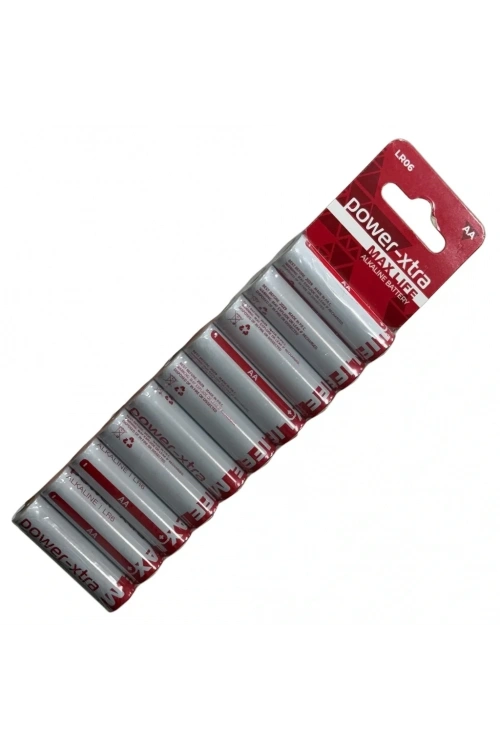 Power-Xtra MaxLife AA LR06 Alkalin Pil - 10lu Blister