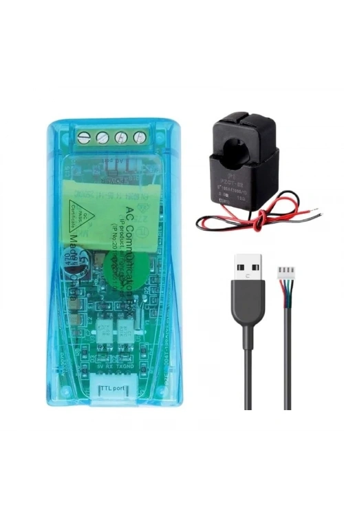PZEM-004T 100A Tek Fazlı AC Güç İletişim Modülü + Ayrılabilir CT + USB