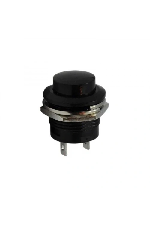 R13-507 16mm Yaylı Push Buton - Siyah