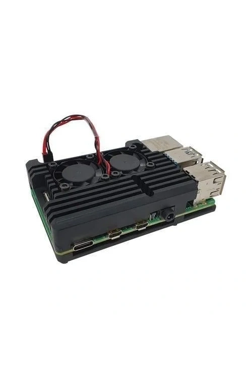 Raspberry Pi 4 Çift Fanlı Alüminyum Kasa Soğutucu
