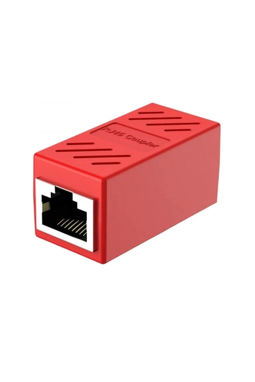 RJ45 Dişi-Dişi Ara Bağlantı Soketi - Kırmızı