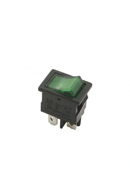 RL3-4 ON-OFF Yeşil Işıklı Yazısız Anahtar 4-Pin KCD1