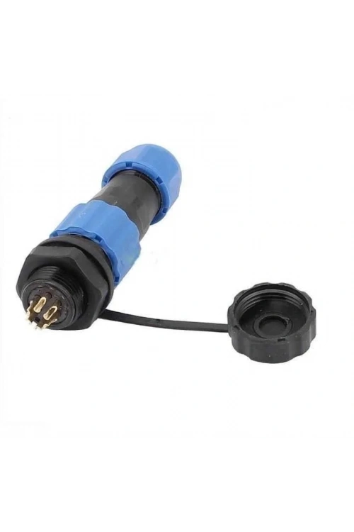 SD16 6 Pin 16mm Su Geçirmez Konnektör Takımı - Panel Tipi