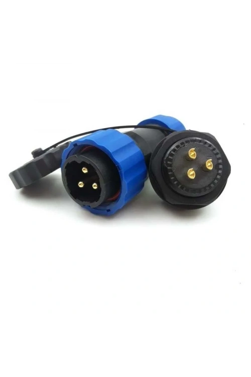 SD20 3 Pin 20mm Su Geçirmez Konnektör Takımı - Panel Tipi