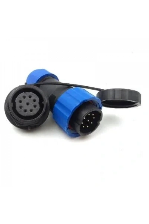 SD20 9 Pin 20mm Su Geçirmez Konnektör Takımı - Panel Tipi