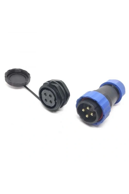 SD28 4 Pin 28mm Su Geçirmez Konnektör Takımı - Panel Tipi