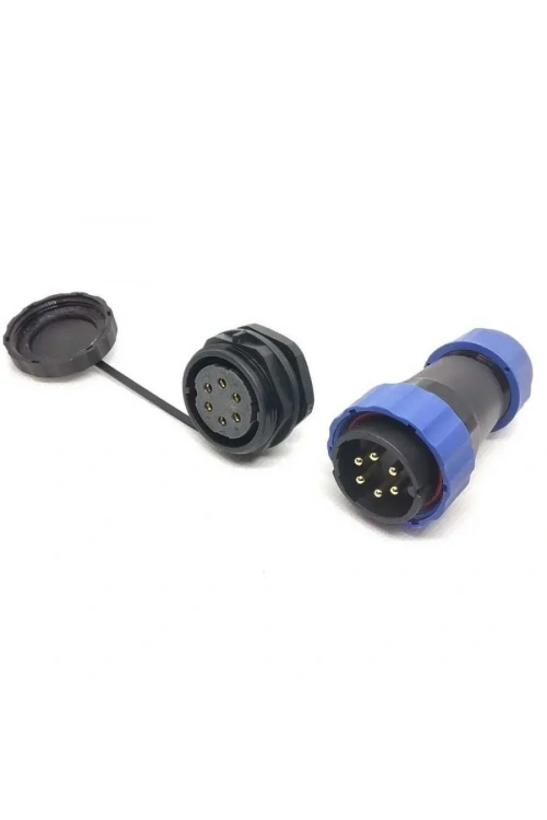 SD28 6 Pin 28mm Su Geçirmez Konnektör Takımı - Panel Tipi