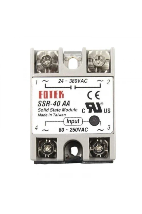 SSR-40AA Solid State Röle 40A - 80-250VAC Giriş 24-380VAC Çıkış